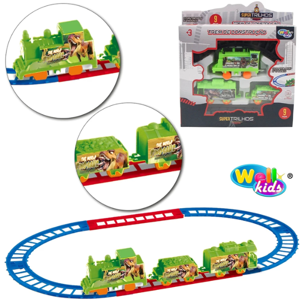 Trem Clássico Com Trilhos A Pilha Brinquedo Menino Menina Ferrorama em Oferta na Shopee