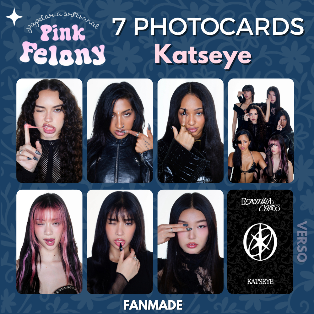 kit photocards katseye beautiful chaos revistas e photoshoots