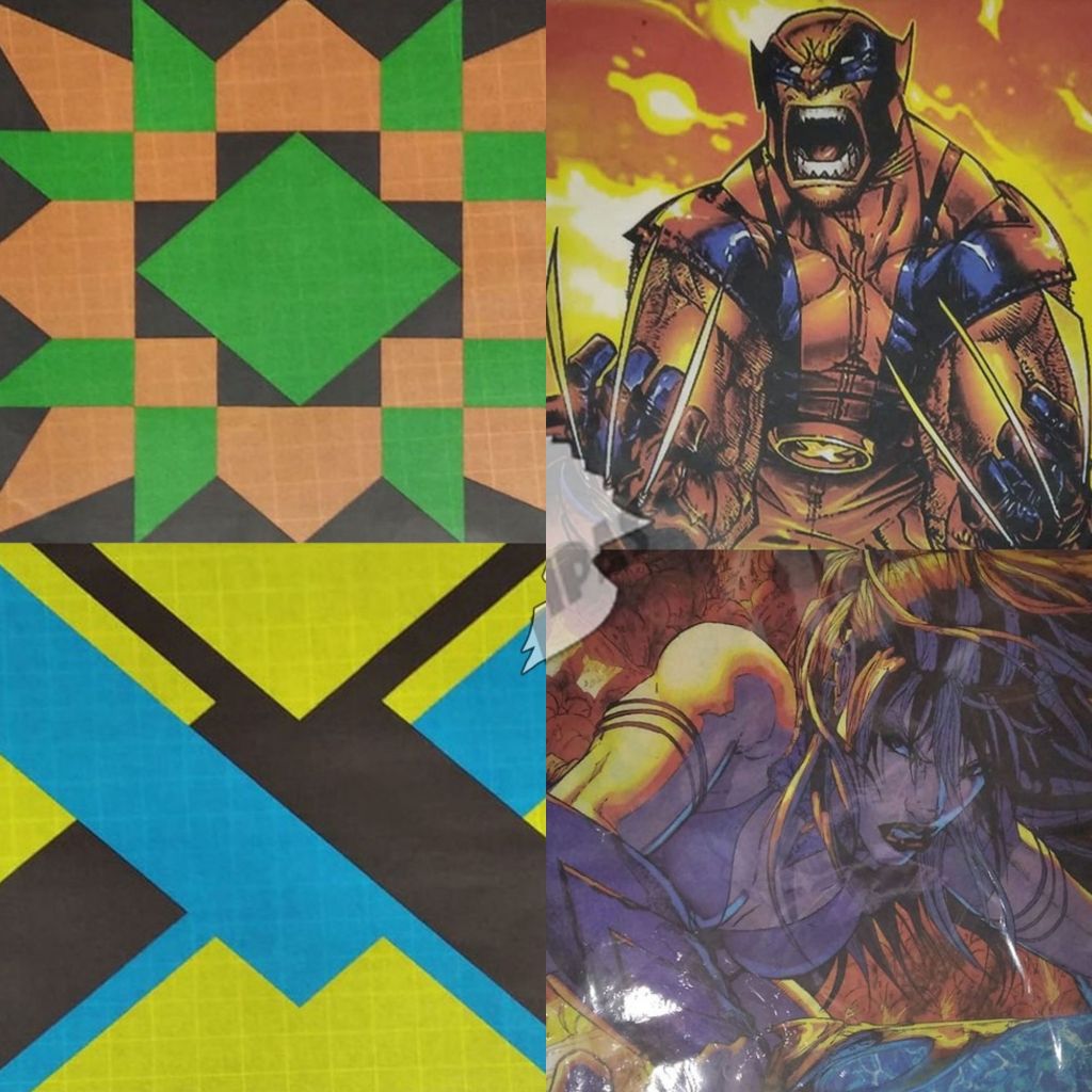 Papel de Seda 40x40 Geométrico Personagens Sortidos c/100