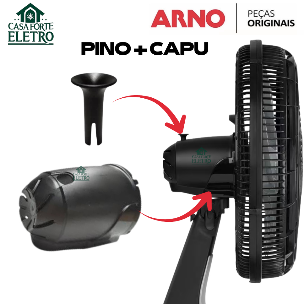 Capu + Pino Oscilação Original Ventilador Arno 40cm Compatível VU40 VU41 VD40 VD55 VF40 VF41 em Oferta na Shopee