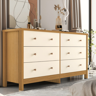 Cômoda 6 Gavetas Grandes  Gavetas Espaçosas  Corrediça Telescópica Design Moderno para Quarto em Oferta na Shopee