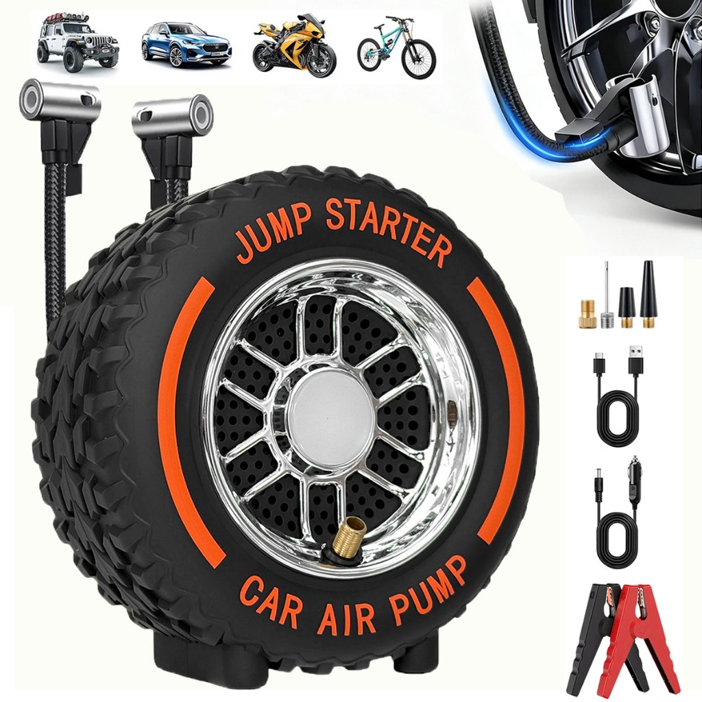 Auxiliar Partida Bateria Portatil Compressor Ar Emergência 16800MAH em Oferta na Shopee