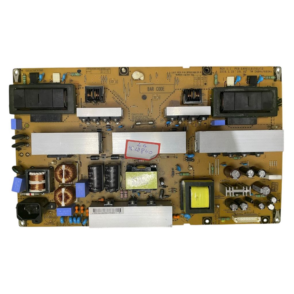 Placa Fonte Tv LG 42LD840 Eax61131701/12