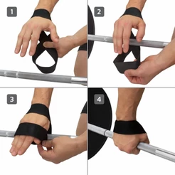 Strap Oito Luva Academia Musculação Fitness Treino Pesado 100% Algodão Profissional