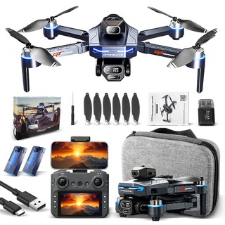 Drone GT8 Com Tela, Câmera HD – Motor Brushless, Evita Obstáculos, Dobrável 2 Bateria