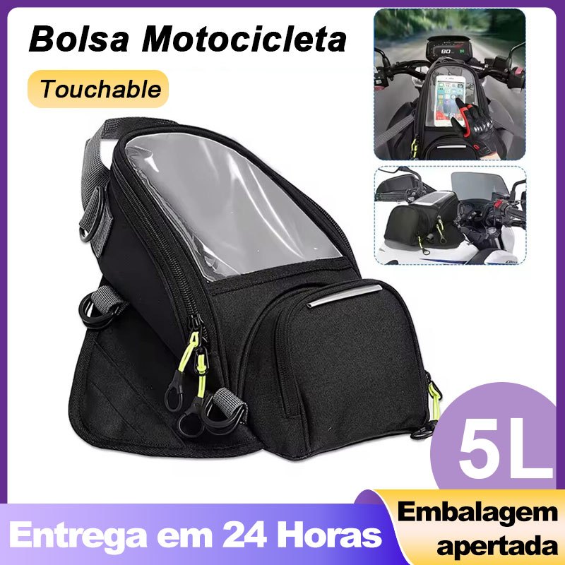 Nova Motocicleta Bolsa de Navegação Multifuncional, Bolsa do Tanque Impermeável em Oferta na Shopee