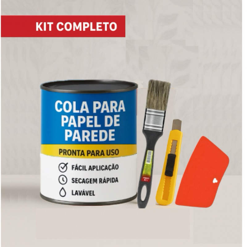 Cola Papel de Parede e Placas Pvc Profissional Pronta para uso em Oferta na Shopee