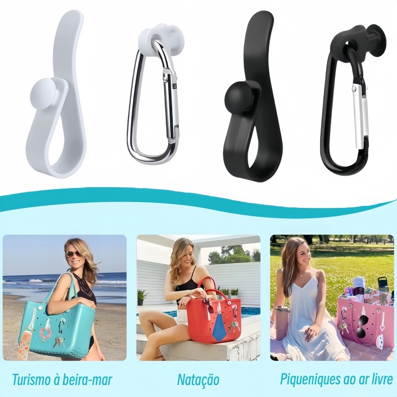 Bogg Bag Conjunto De Acessórios Para  Chaveiros e ganchosEncantos Beach