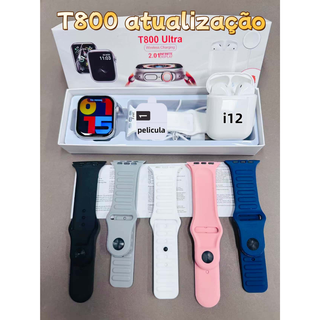 [Fone De Ouvido Tws]T800 Set Nova Série 8 Relógio Esportivo Sem Fio À Prova D'água Ultra Smartwatch