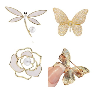 Kit 3 Broches Roupa Feminina Sortidos Metal em Oferta na Shopee