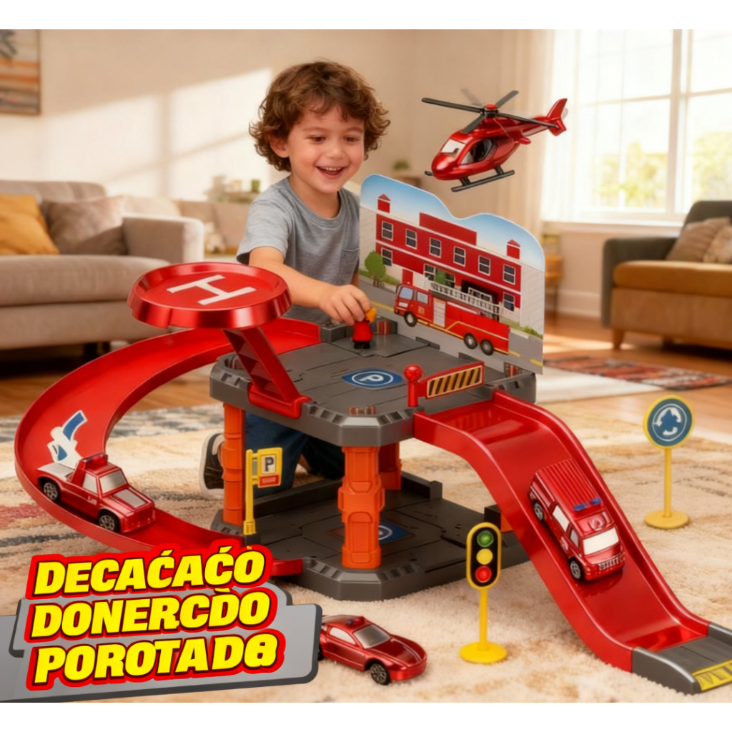 Brinquedo de Estacionamento para Crianças – Cidade, Pista e Estacionamento