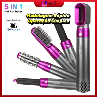 Secador De Cabelo 5 em 1 Pente Alisador E Frisador 110v e 220v em Oferta na Shopee