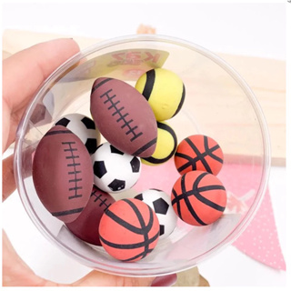 Coleção 12 Borrachas Sport Bolas Futebol/Basquete Formato 3d Escolar Apagável em Oferta na Shopee