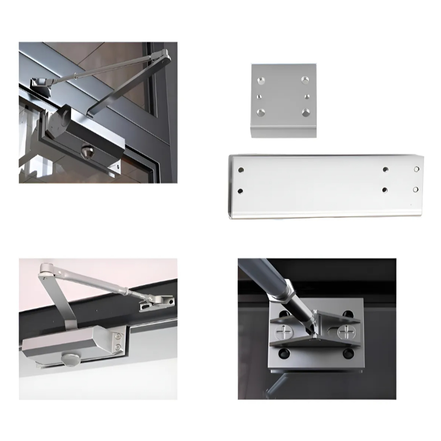 Kit Mola Porta Vidro Aérea 45kg Suporte Para Porta