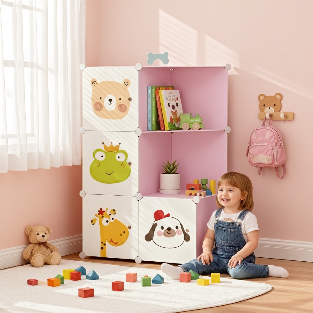 Guarda-Roupa Portátil Infantil Armário Modular