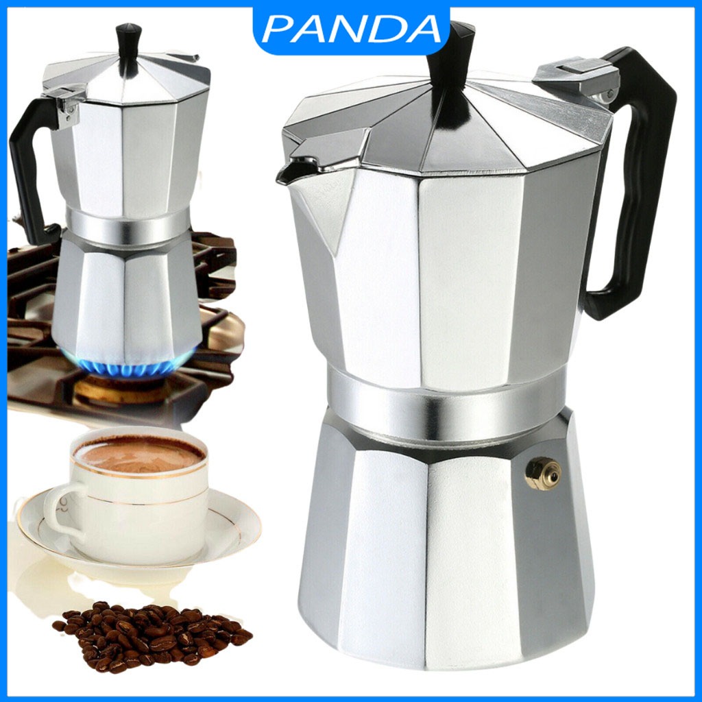 Cafeteira Italiana de Alumínio Café Expresso 3, 6, 9 Xícaras Cafeteira Italiana Moka Express Aço