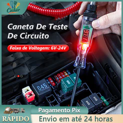 Caneta De Luz De Teste De CarroTestador De Circuito Digital LED Detector De Tensão Analisador
