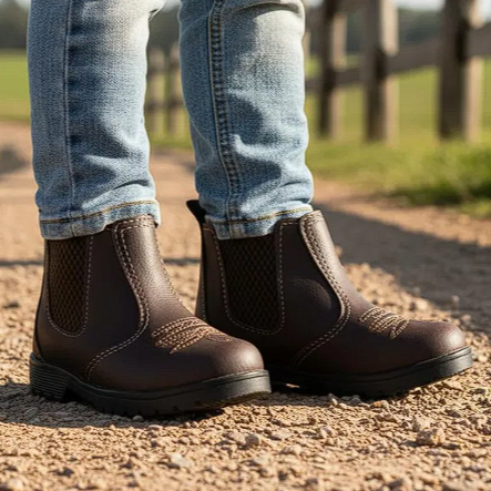 Bota infantil menino bota infantil menina country rodeio jeca infantil cop texana  marrom café com  bordado