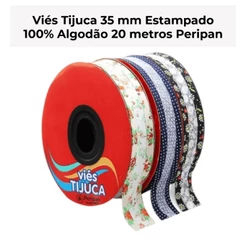 Viés Tijuca 35 mm 100% Algodão 20 Metros Tricoline Peripan