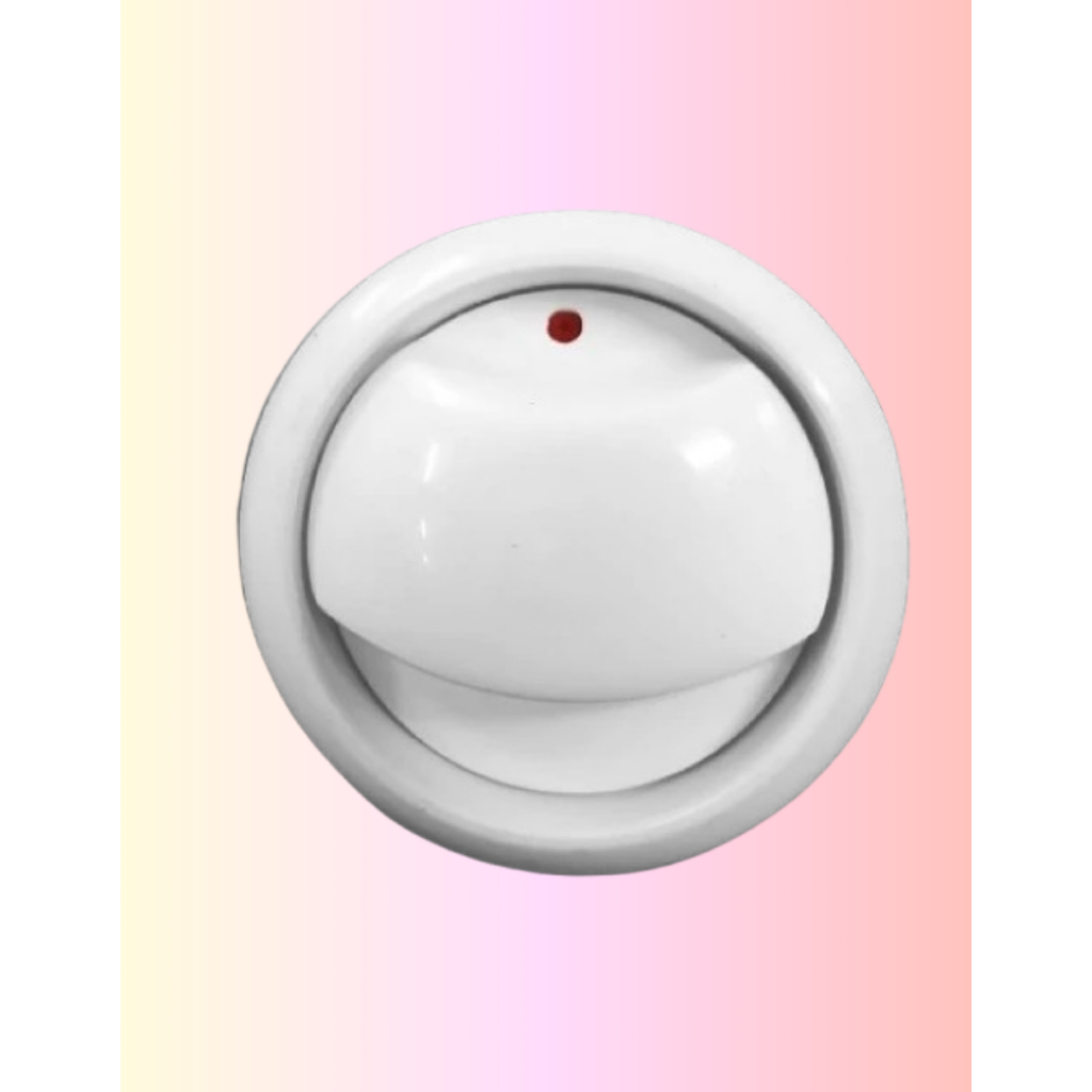 1 Botão Manípulo Para Fogão Dako Civic/Gol/Diplomata/Mille Branco Cano Longo Com Aro e Presilhas Rosa Maria