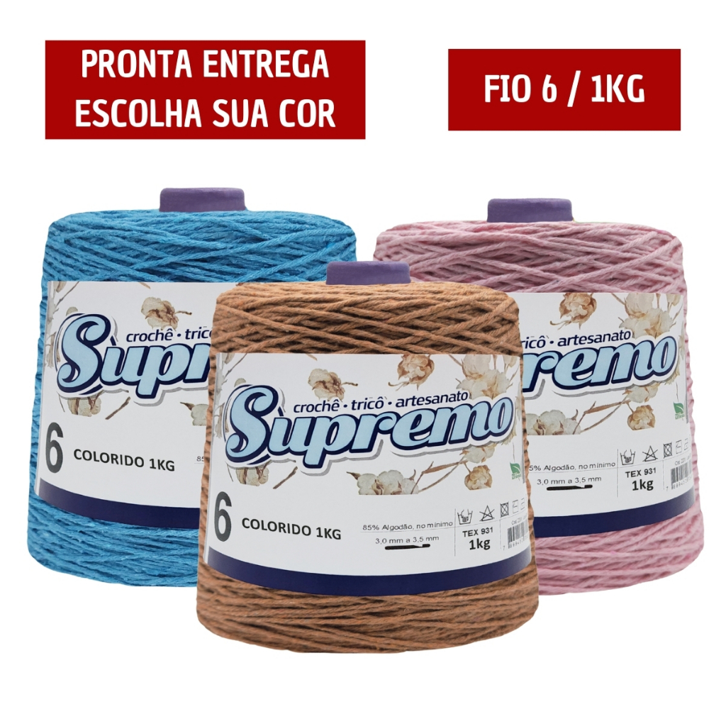 Barbante Supremo Colorido 1kg FIO 6 Tex 931