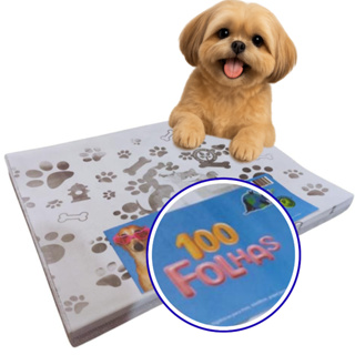 Jornal Pet Higiênico 100 Folhas Biodegradável Atóxico Não Mancha em Oferta na Shopee