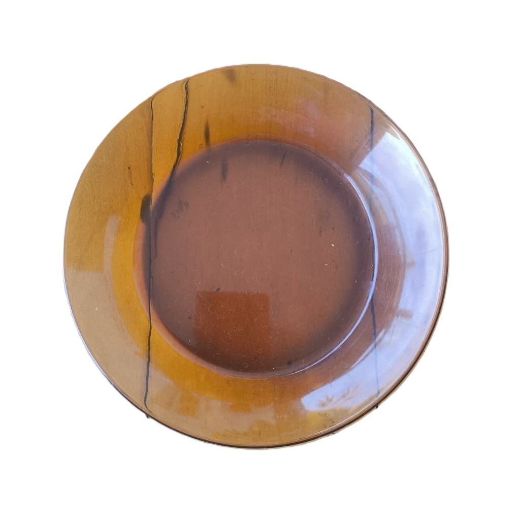 Pires Prato Ambar Nf Duralex Antigo Raro 15cm
