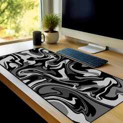 Mouse Pad Grande Gamer Premium Antiderrapante Diversos Tamanhos Tema Abstrato Borda Costurada