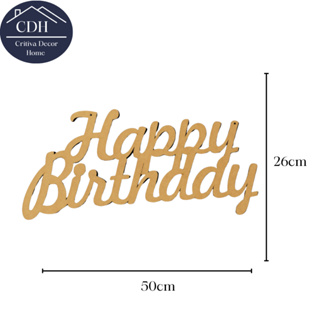 Happy birthday letreiro para decoração 50 CM festa em MDF em Oferta na Shopee