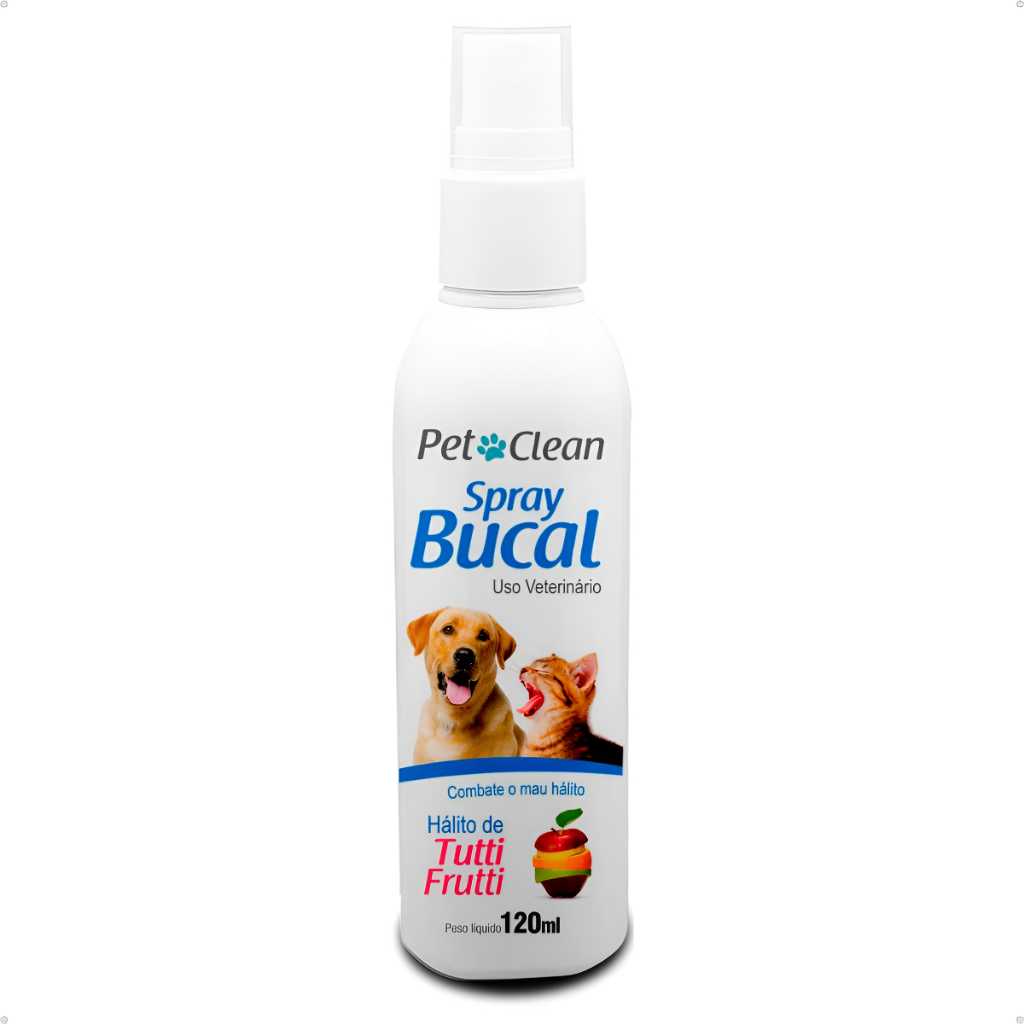 Borrifador Spray Bucal Contra Mau Hálito De Cães 120ml - Tutti Fruti