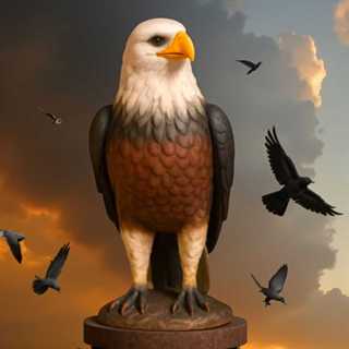 Estatua de Gaviao em Gesso Aguia Decorativa Espanta Pombos e Passarinhos para Casa e Jardim em Oferta na Shopee