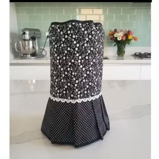 Capa para Liquidificador Floral Preto e Branco em Oferta na Shopee