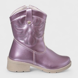 Bota Infantil Menina Texana Cano Curto Boiadeira Rosa Fashion Botinha Feminina Original em Oferta na Shopee