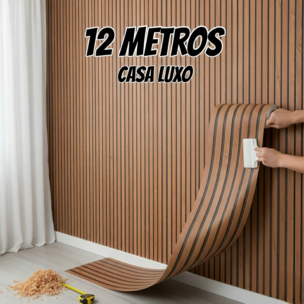 Papel de Parede Adesivo Ripado Premiun 1/2/3/6/12 Metros 50cm Quarto Sala Casa Luxo em Oferta na Shopee