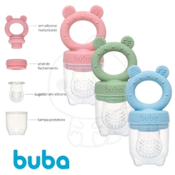 Porta Frutinha Buba Com Forminha Em silicone picole infantil buba