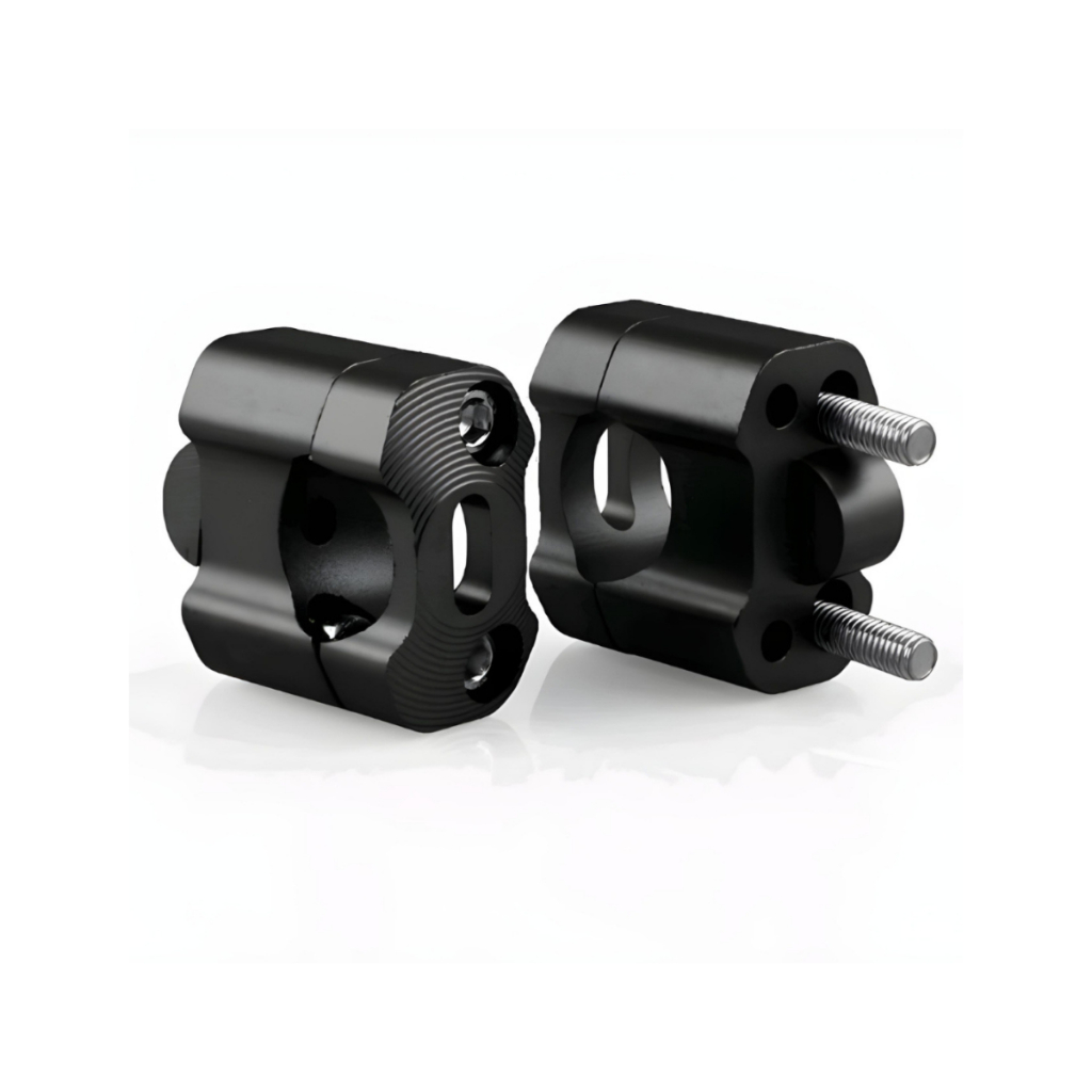 Alongador Suporte de Guidão Preto 22mm-31mm  Universal  Kit Par p/ Honda CB300 CRF230 NX4 falcon YBR