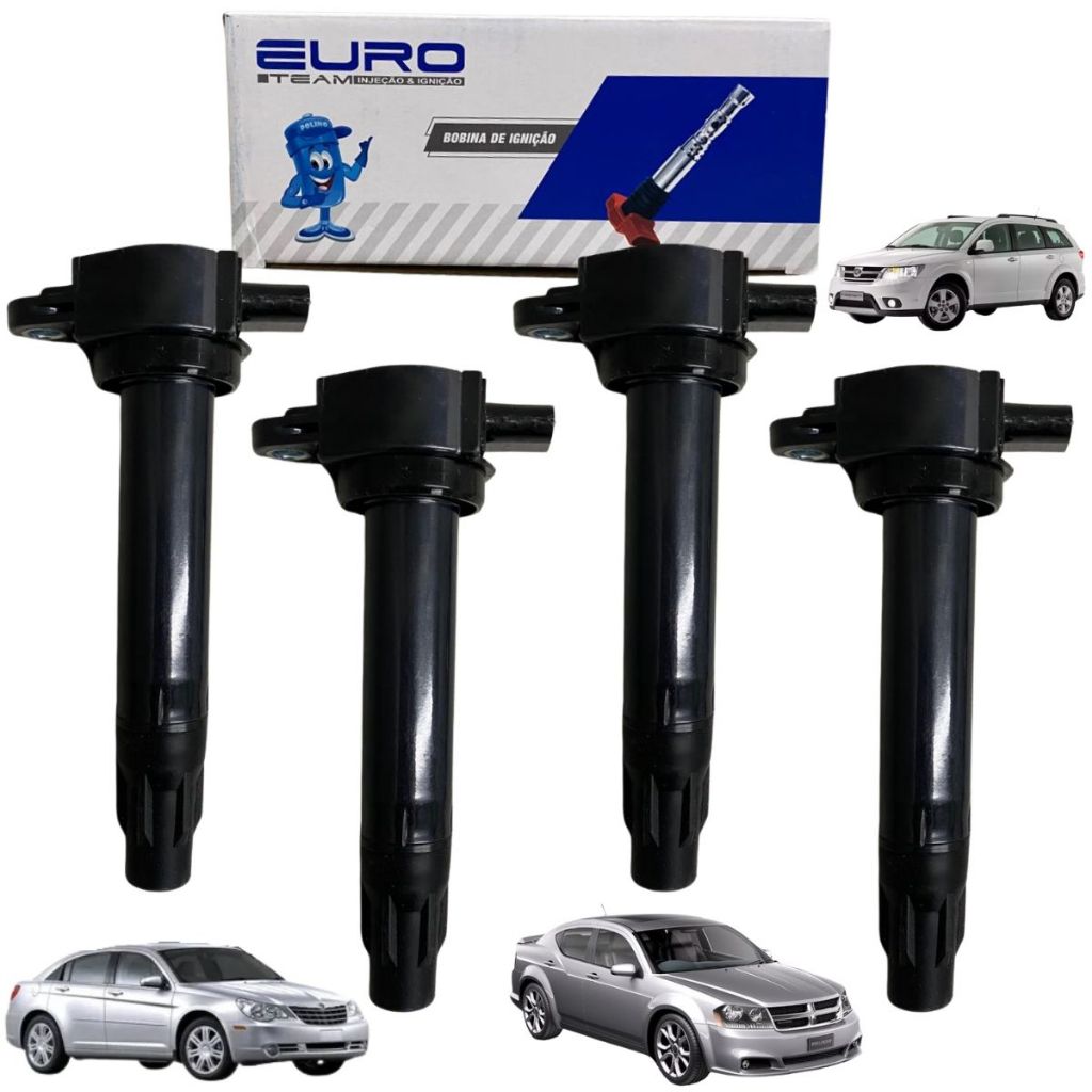 Kit 04 Bobinas De Ignição Para Fiat Freemont 2.4 16v Chrysler Sebring 2.4 Dodge Avanger 2.4 2007/... em Oferta na Shopee
