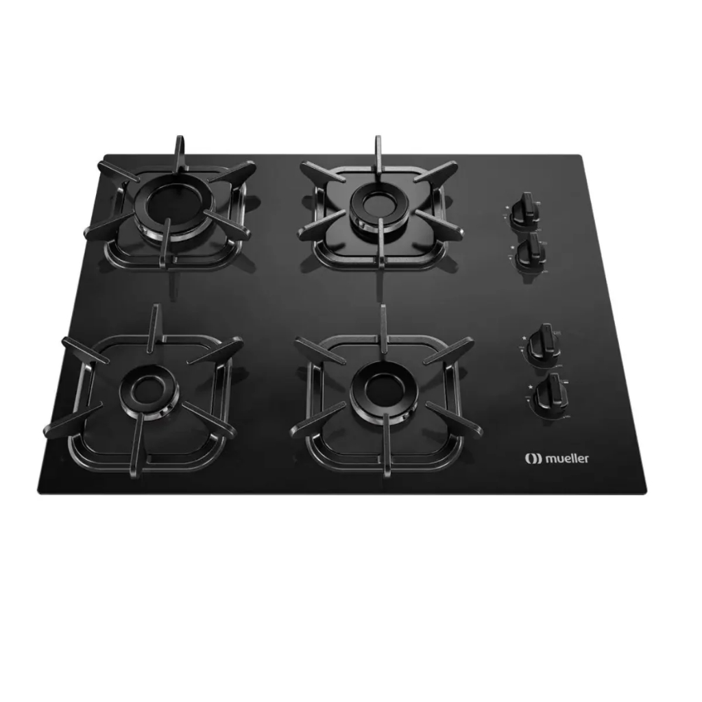 Cooktop 4 Bocas Preto Mueller  G5 601270001 BIVOLT em Oferta na Shopee