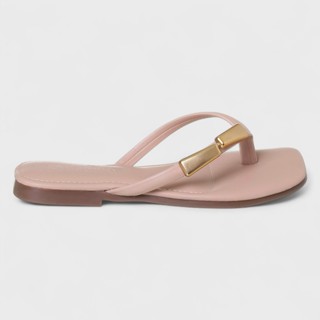 Sandália Infantil Feminina Rosa Detalhe Dourado Confortável Chinelo Casual em Oferta na Shopee