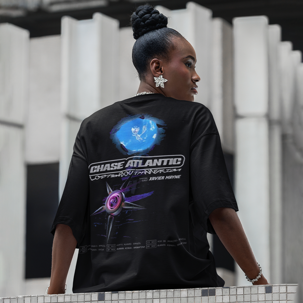 Camiseta Basica OVERSIZED e Regata Chase Atlantic Lost in Heaven Xavier Tour Unissex - Darknezz