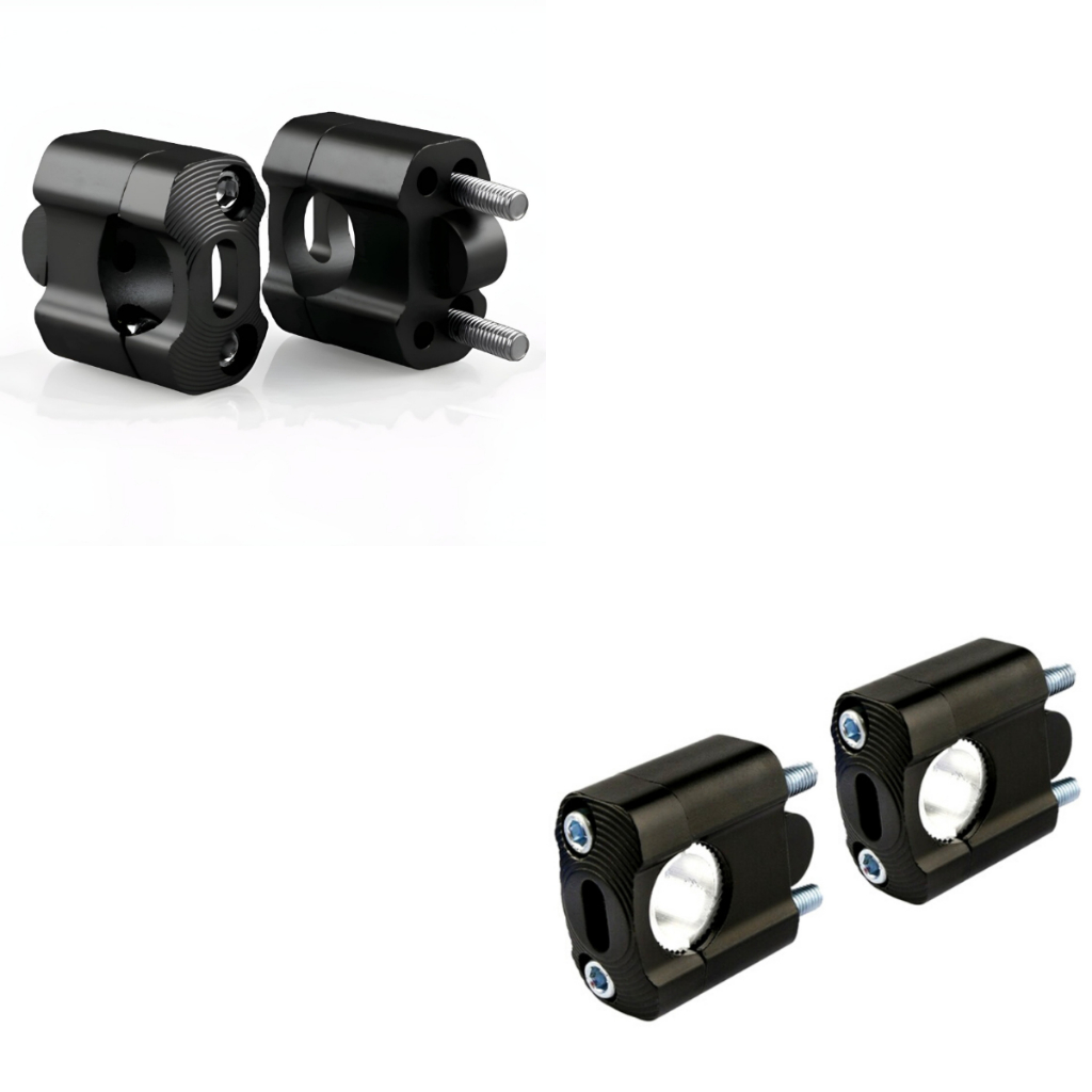Par de Alongador Adaptador de Guidão Preto 22mm a 31mm Universal Honda, YBR Suporte de Guidon  CB300