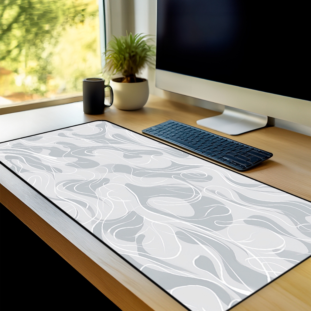Mouse Pad Grande Gamer Premium Antiderrapante Diversos Tamanhos Tema Abstrato Borda Costurada