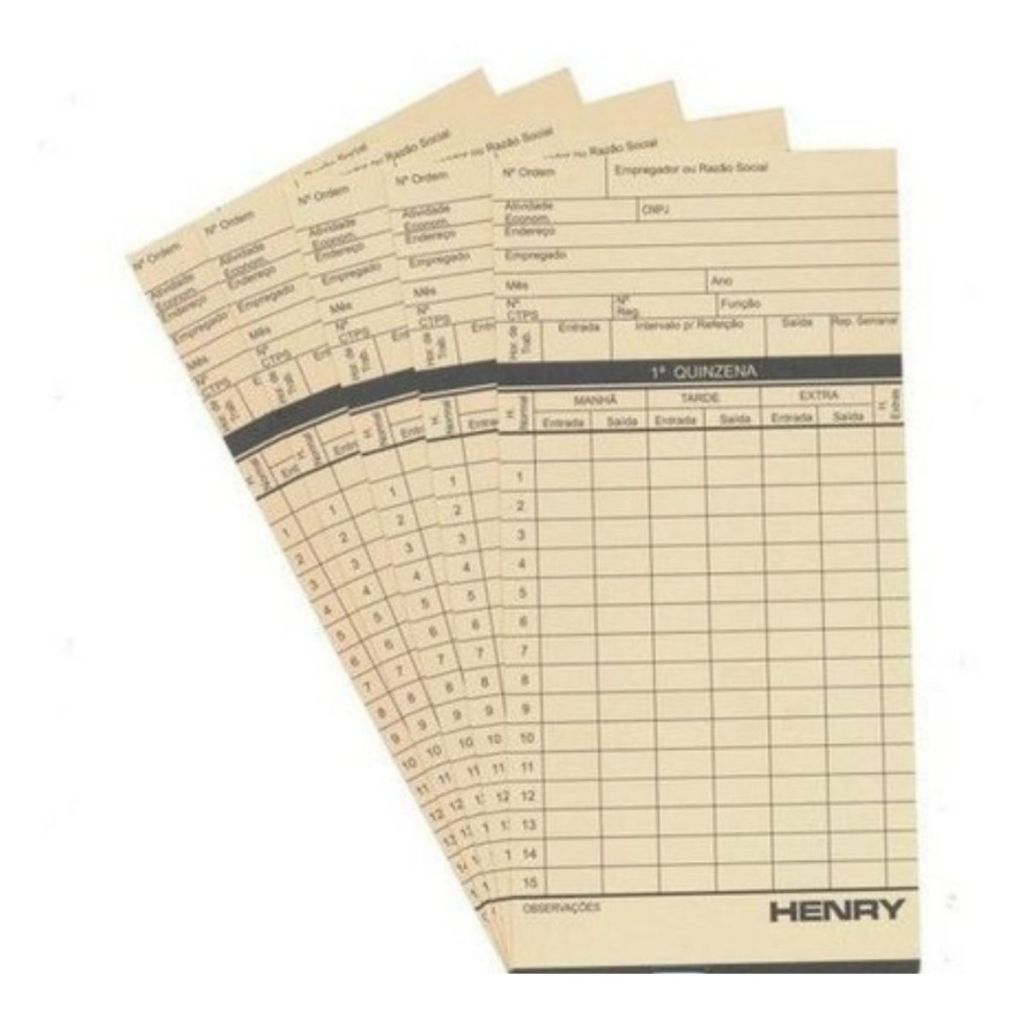 Cartão Ponto Henry Plus Com 100 Unidades