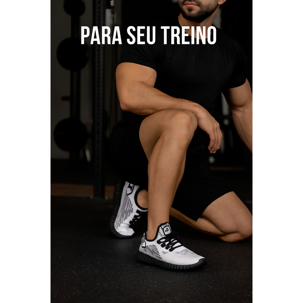 Tênis Esportivo Academia Feminino Masculino Barato Calce Fácil Rápido Treino Crossfit Casual HOISTER