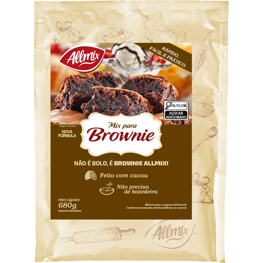 Mistura para Brownie 680g Allmix