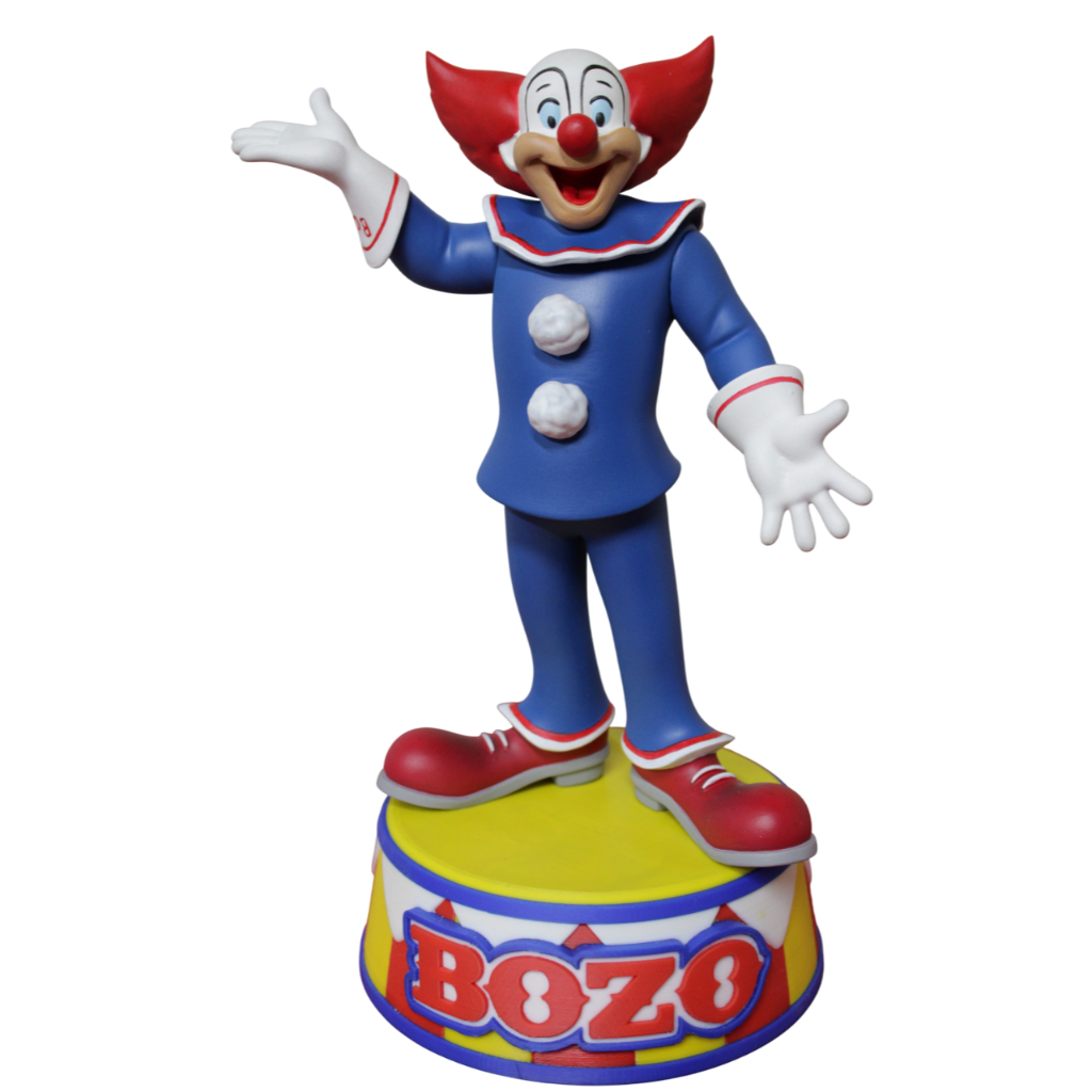 Estátua Licenciada Palhaço Bozo 1/10 - Resina e Plástico Comemoração de 45 Anos do Bozo - SBT
