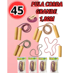 Pula Corda de Brinquedo Infantil P/ Festa Junina Aniversário Criança Lembrancinha Prenda