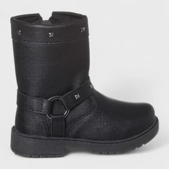 Bota Texana Cano Médio Infantil Feminino Meninas Solado Tratorado Antiderrapante Fecho De Correr