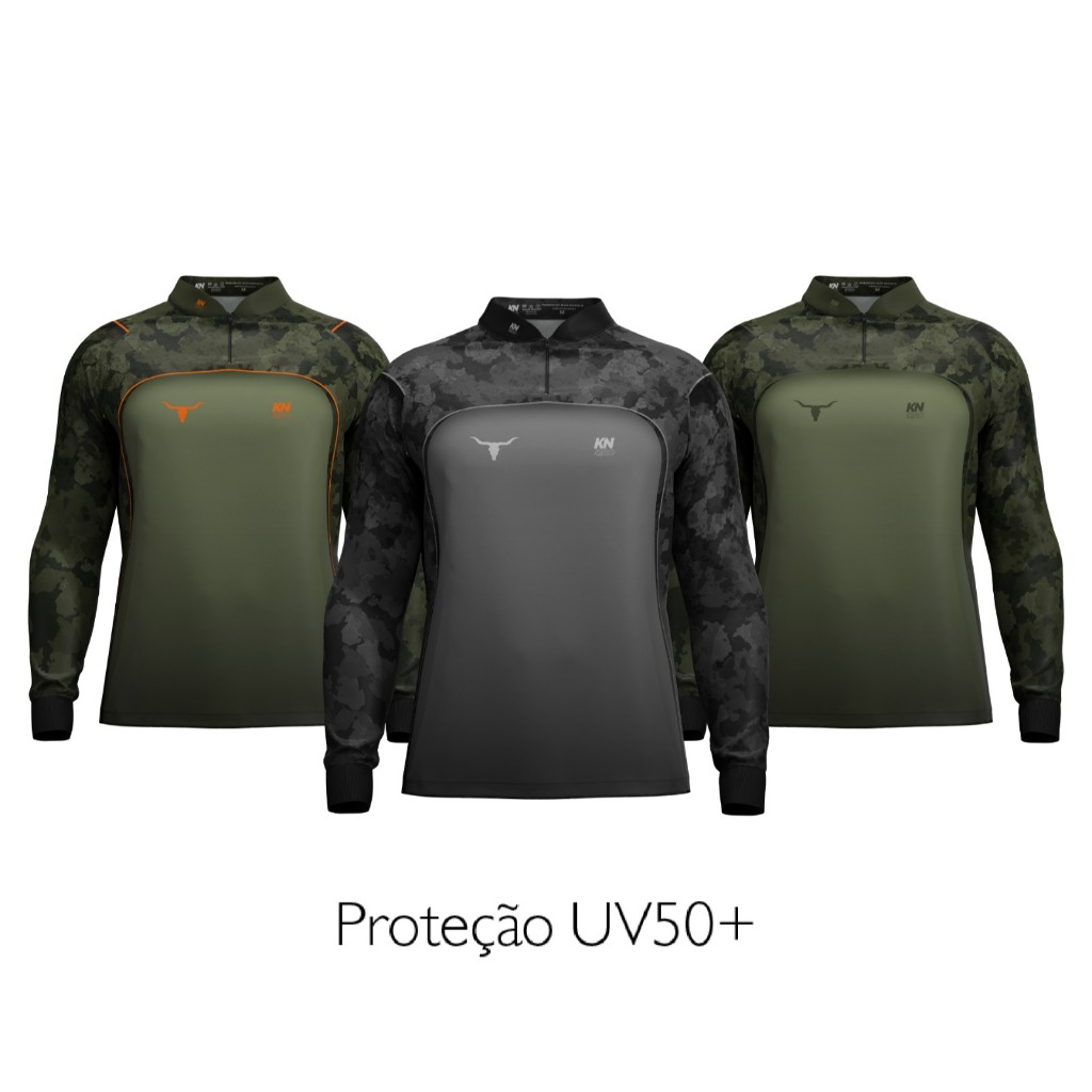Camiseta Agro Camuflada Agricultura Pecuária Rural Proteção Solar UV50+ Dry Soft Masculina