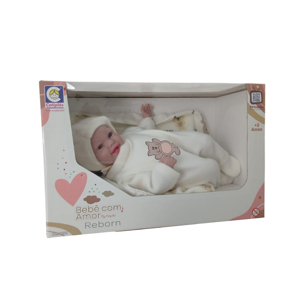 Boneca Bebê com Amor Reborn Cotiplás